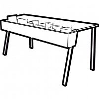 wing desk for two