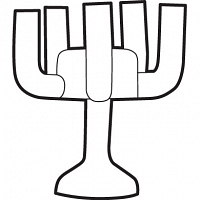 five armed candleholder