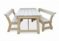 tableset bench with back