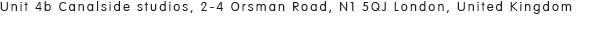Unit 4b Canalside studios, 2-4 Orsman Road, N1 5QJ London, United Kingdom