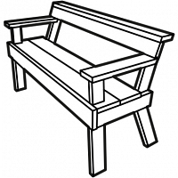 berit bench with arms