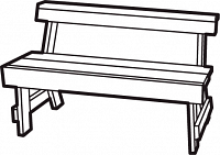 berit bench with back