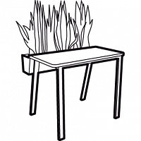 wing desk for one